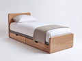 Lit simple - Bois - 204x102x91 cm - Chêne naturel - Design moderne