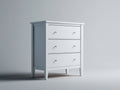 Table de chevet - Bois - 68x40x91 cm - Blanc - Style contemporain