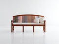 Banc de jardin - Bois-Tissu - 181x66x91 cm - Brun foncé-Écru - Style classique