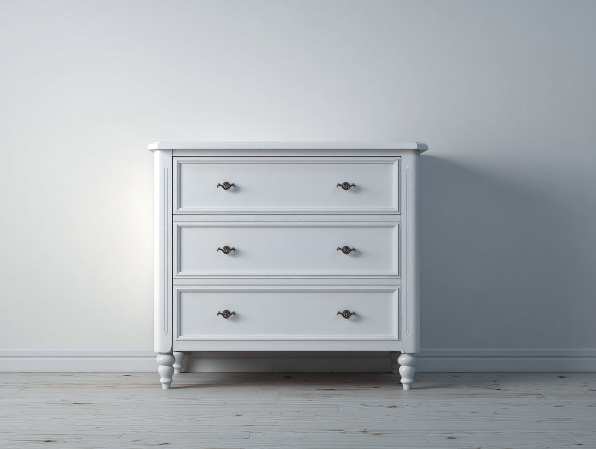 Table de chevet - Bois - 80x42x83 cm - Blanc - Style traditionnel