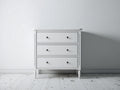 Table de chevet - Bois - 76x41x86 cm - Blanc - Style classique