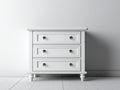 Table de chevet - Bois - 84x43x79 cm - Blanc - Style classique
