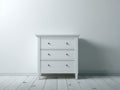 Table de chevet - Bois - 72x41x82 cm - Blanc - Style contemporain