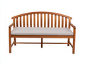 Banc de jardin - Bois-Tissu - 169x64x90 cm - Brun miel-Gris clair - Style intemporel