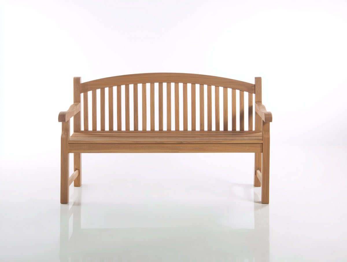 Banc de jardin - Bois - 158x62x89 cm - Bois miel clair - Style traditionnel