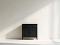 Meuble d'entrée - bois - 78x39x104 cm - noir - style classique contemporain