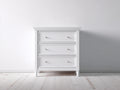 Table de chevet - Bois - 82x44x84 cm - Blanc - Style classique