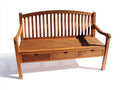 Banc de jardin - Bois - 160x65x92 cm - Brun acajou - Style classique